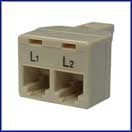 T-Adaptor 4 Conductor Line 1/Line 2 M/F/F
