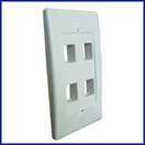 4 Port Decorative Single Gang Wall Plate