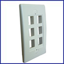 6 Port Decorative Single Gang Wall Plate