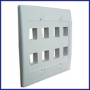 8 Port Decorative Dual Gang Wall Plate