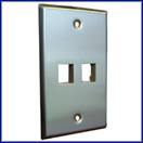 2 Port Stainless Steel Faceplate