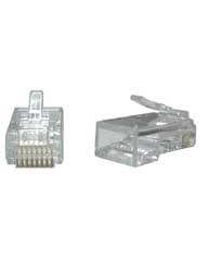 8 Conductor (8P8C) Line Cord Plug 100 Pack