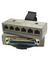 Harmonica - RJ45(6 port) to Female Amphenol