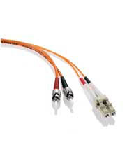 LC-ST Multimode Duplex Fiber Jumper Cables - 62.5/125
