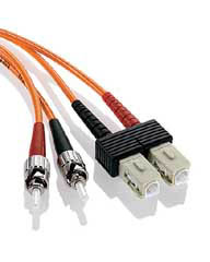 ST-SC Multimode Duplex Fiber Jumper Cables - 62.5/125