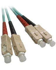 10 GIGABIT (GIG) Custom Multimode Fiber Jumper Cables SCSC