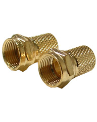 F Plug Twist-On for RG6 - Gold