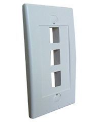 3 Port Decorative Single Gang Wall Plate