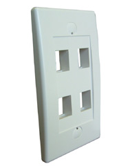 4 Port Decorative Single Gang Wall Plate