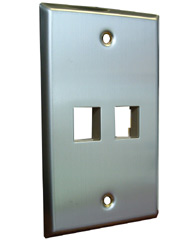 2 Port Stainless Steel Faceplate