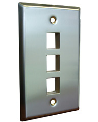 3 Port Stainless Steel Faceplate