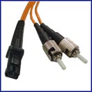 MTRJ - ST Multimode Duplex Fiber Jumper Cable - 62.5/125