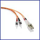 LC-ST Multimode Duplex Fiber Jumper Cables - 62.5/125