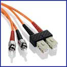 ST-SC Multimode Duplex Fiber Jumper Cables - 62.5/125