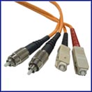 FC-SC Multimode Duplex Fiber Jumper Cables - 62.5/125