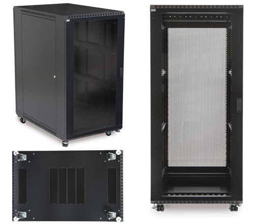 27U Glass Front/Vented Rear Cabinet