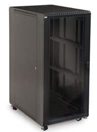 27U Glass Front/Vented Rear Cabinet