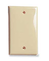 Blank Single Gang Wallplate Ivory