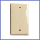 Blank Single Gang Wallplate White