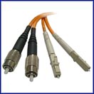 LC-FC Multimode Duplex Fiber Jumper Cable - 62.5/125