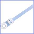 14" Cable Tie w/ Mounting Button Clear  - 100 Pack