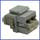 keystone Style LC Duplex Feed-thru Adaptor