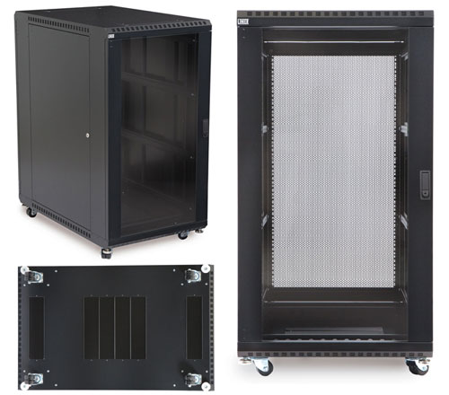 22U Glass Front/Vented Rear Cabinet
