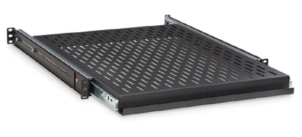 1U 20" Vented Rack Mountable Sliding Shel