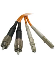 LC-FC Multimode Duplex Fiber Jumper Cable - 62.5/125