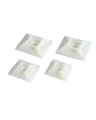 Cable Tie Mounting Button - Self Adhesive Clear - 100 Pack