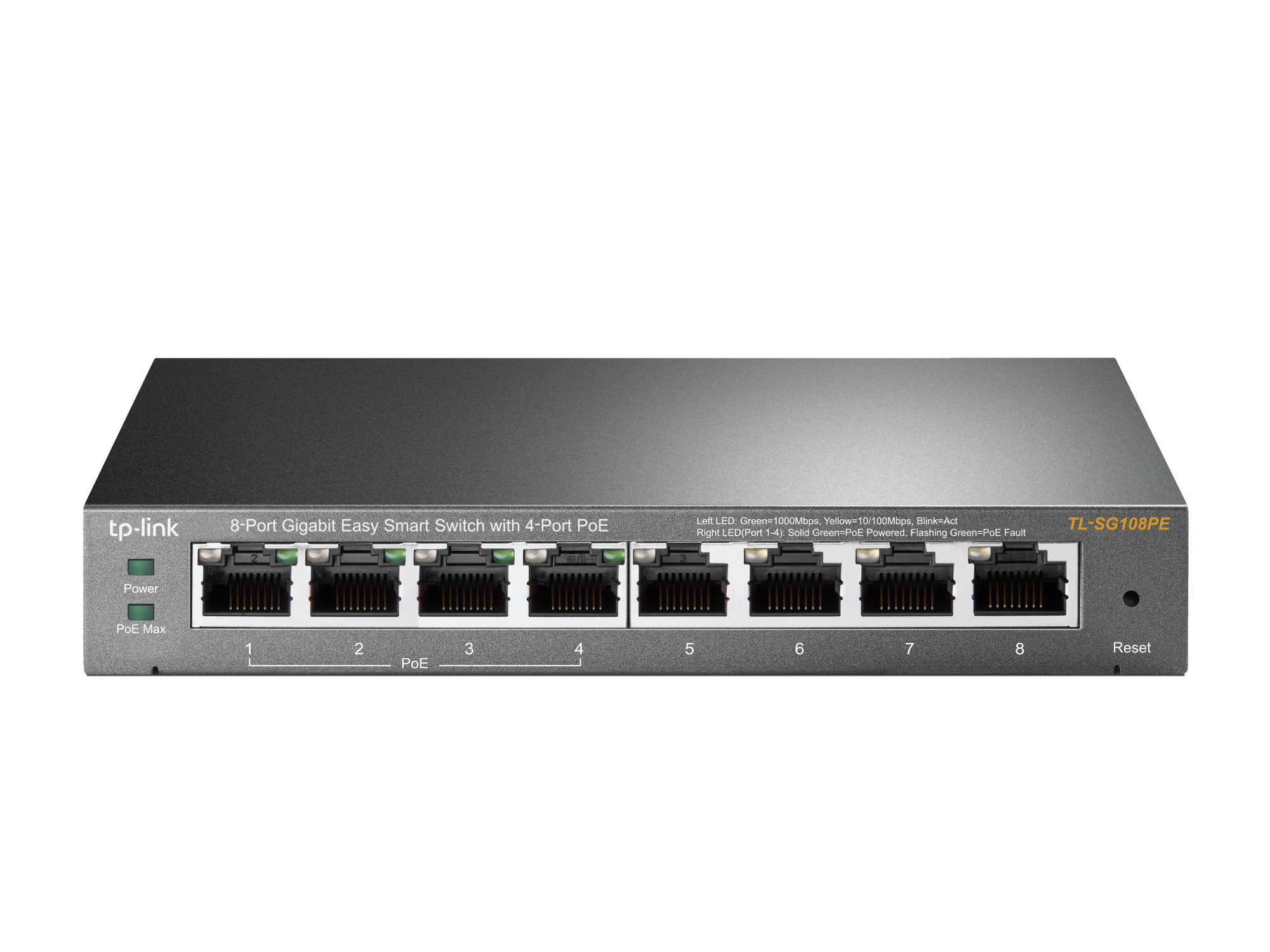 8 Port Gigabit Easy Smart Switch with 4 PoE