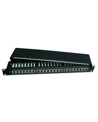 24 Port Cat 5e Shielded Patch Panel